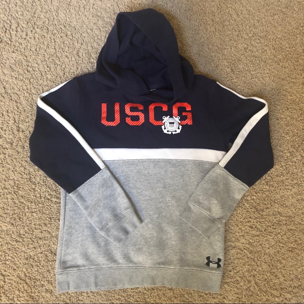 USCG Coast Guard Boys Hoodie L Under Armour